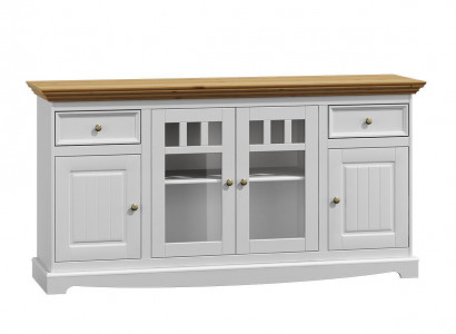 Vitrinenschrank Küchenbüfett Landhaus Regal Anrichte Schrank Buffet Vitrine neu